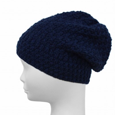 Czapka z wełną, granat 030