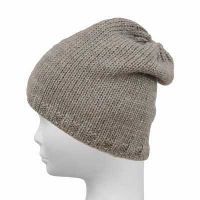 Czapka z wełną, beżowa 024