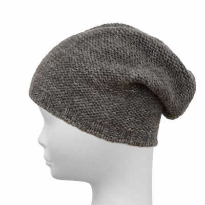 Czapka z melanżowej przędzy, taupe 022