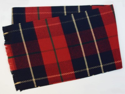 Szal w kratę, czerwony 222