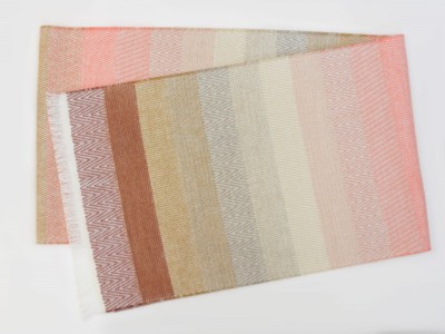 Szal w pasy, brąz 224