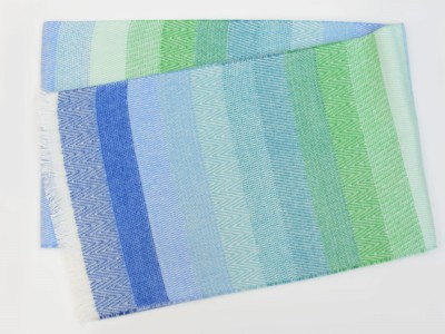 Szal w pasy, niebieski 224