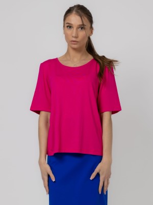 Bluzka z krótkim rękawem, fuksja 1927