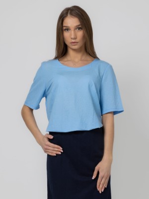 Bluzka z krótkim rękawem, niebieska 1886