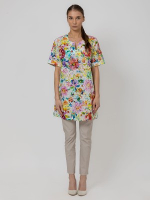 Spodnie eleganckie typu jogger z ozdobną gumą w pasie, jasny beż 125