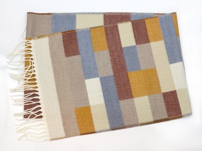 Szal w geometryczny wzór, miedź 242