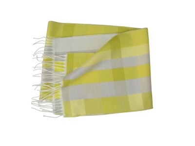 Szal w kratę żółty 118