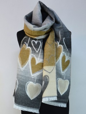 Szal w serca, szary 263