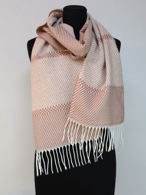 Szal w melanżowy wzór, zgaszony róż 265