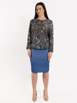 Spódnica na pasku, jeans 188