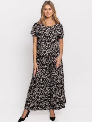 Spodnie z szerokimi nogawkami czarne 0178