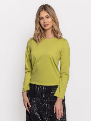 Bluzka z dzianiny punto limonka 045