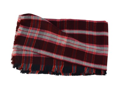 Szal w kratę fuksja 148