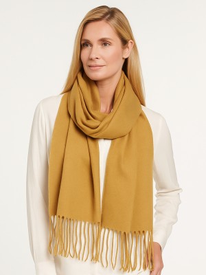 Szal z frędzlami 021 ciepły beż