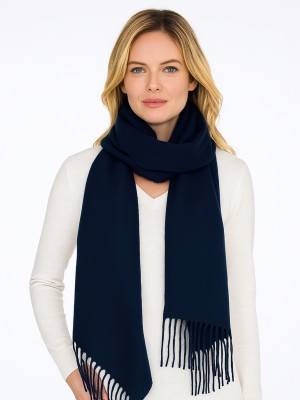 Szal z frędzlami 021 granatowy