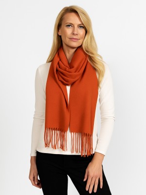 Szal z frędzlami 021 ceglany