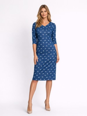 Sukienka jeansowa z kieszeniami  311