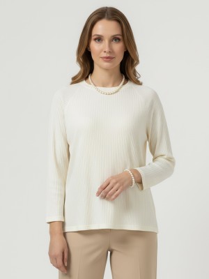 Bluzka z rękawem raglanowym, ecru 7141