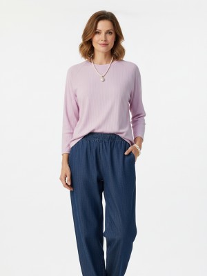 Spodnie proste z elastycznym pasem, jeans 147