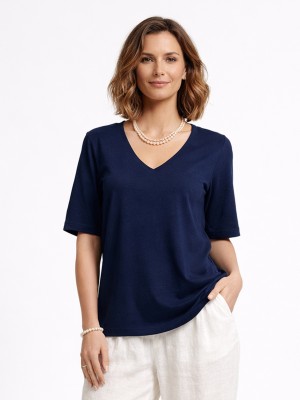 Bluzka z krótkim rękawem granat 1877