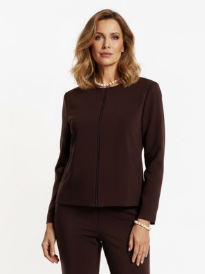 Kurtka z kieszeniami, brąz 018