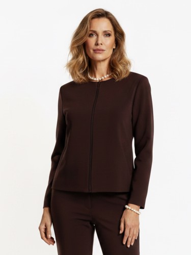 Kurtka z kieszeniami, brąz 018