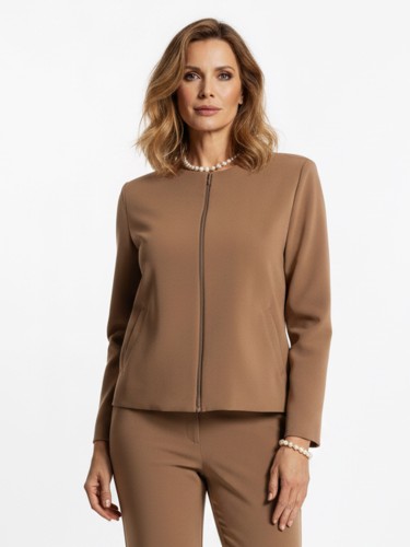 Kurtka z kieszeniami, beż 021