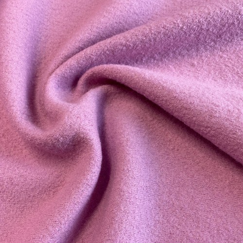 Tkanina wełniana parzona, róż W7