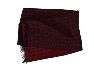 Szal z wełną czerwony 163