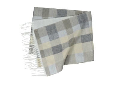 Szal w kratę beżowy118