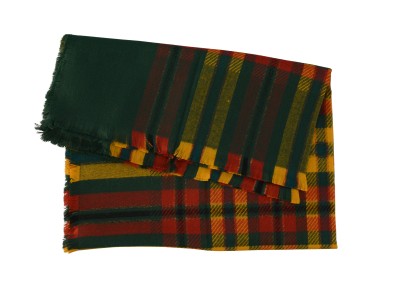 Szalo-chusta w kratę zielono-żółty 183