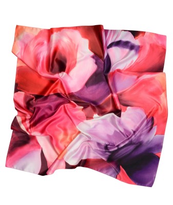 Apaszka w malowane róże różowa