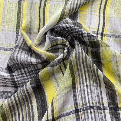 Tkanina wiskozowa szyfon w kratkę WI15