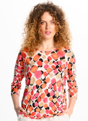 Bluzka kimono z motywem geometrycznym 6051