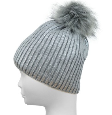 Czapka z ociepleniem z polaru, szara 042
