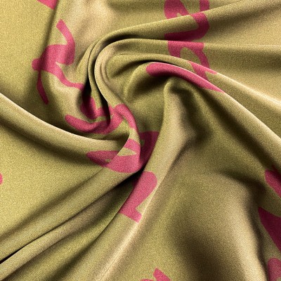 Tkanina wiskozowa z elastanem, napisy WI45